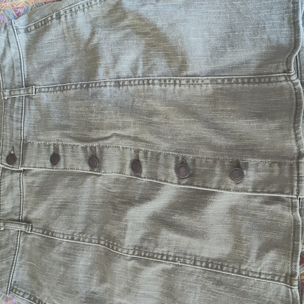 Size 8 Women's Grey-green Cotton Mossimo Supply Co. Button-Front Skirt 💚